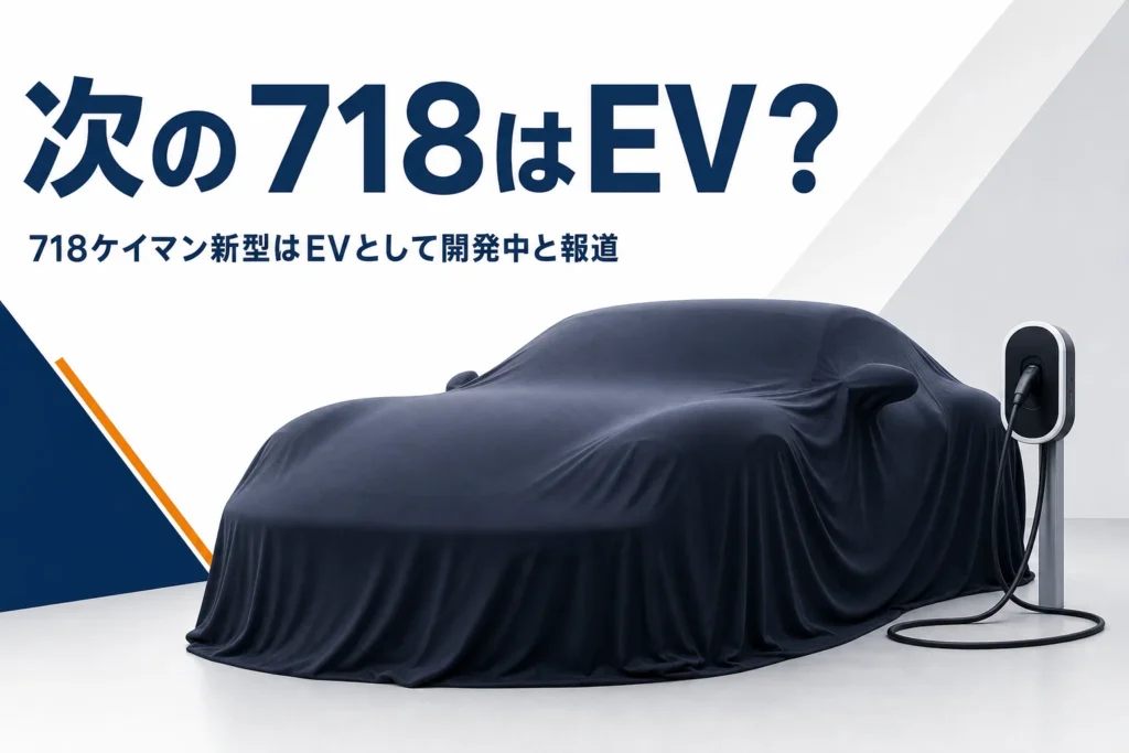 カバーがかけられたスポーツカーと充電ケーブル